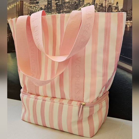 Victoria's Secret Pink Striped Tote Bag NWT - Picture 7 of 14